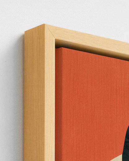 Serving - Wood Framed Canvas Detail