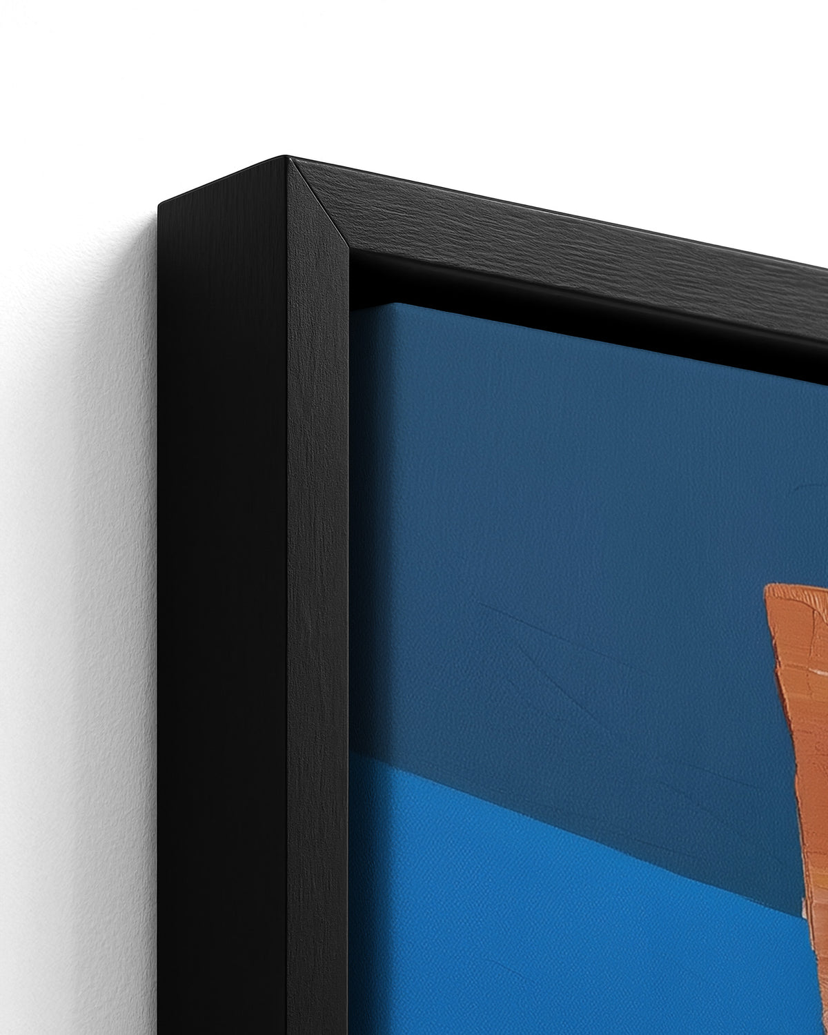 The Hat - Black Framed Canvas Detail