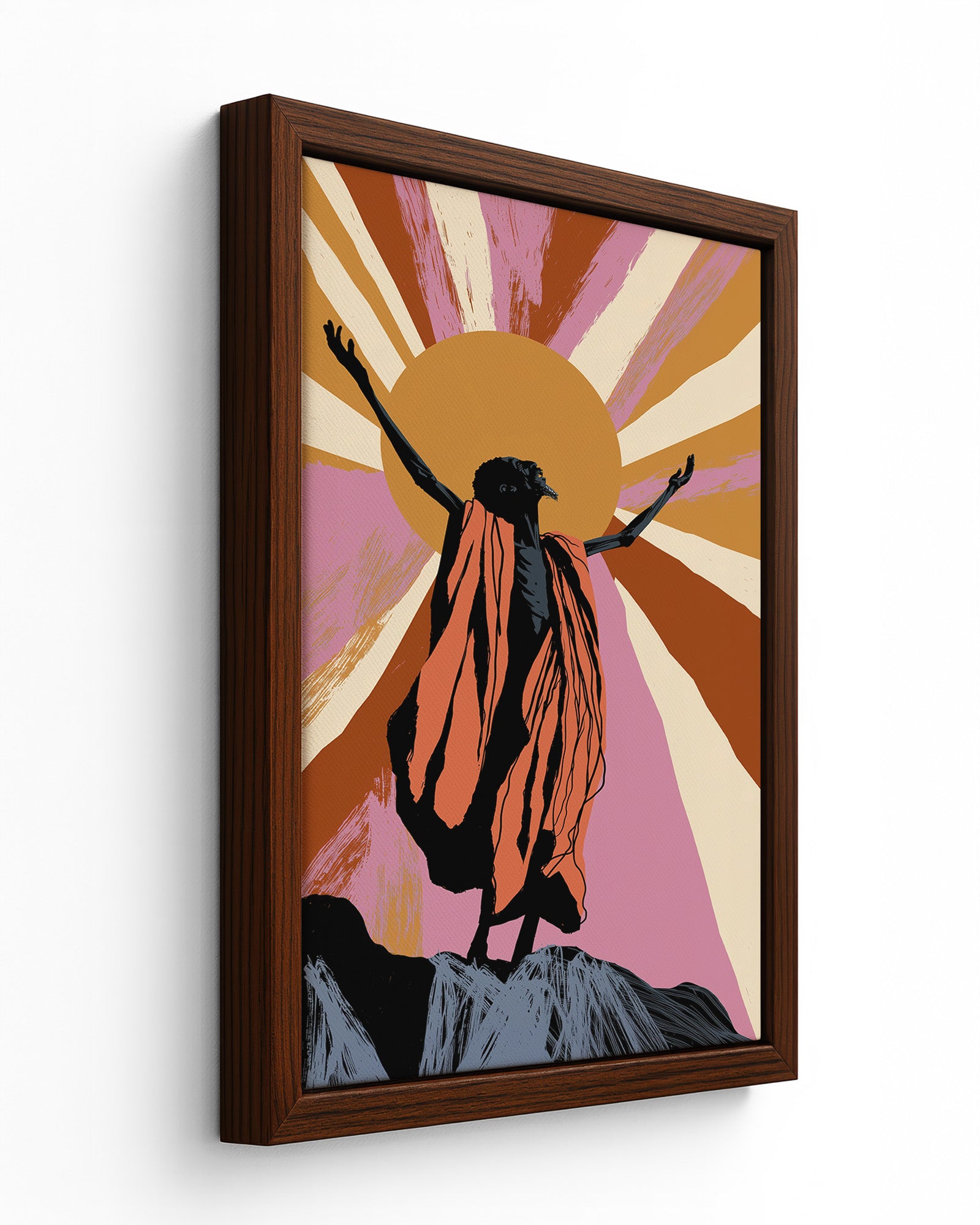Give Thanks - Black Framed Canvas
