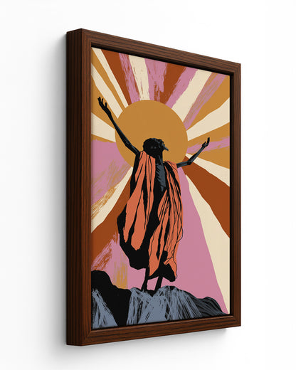 Give Thanks - Black Framed Canvas