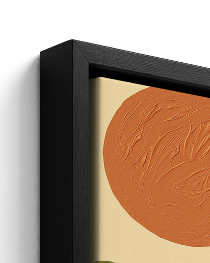 Callaloo Morning - Black Framed Canvas Detail