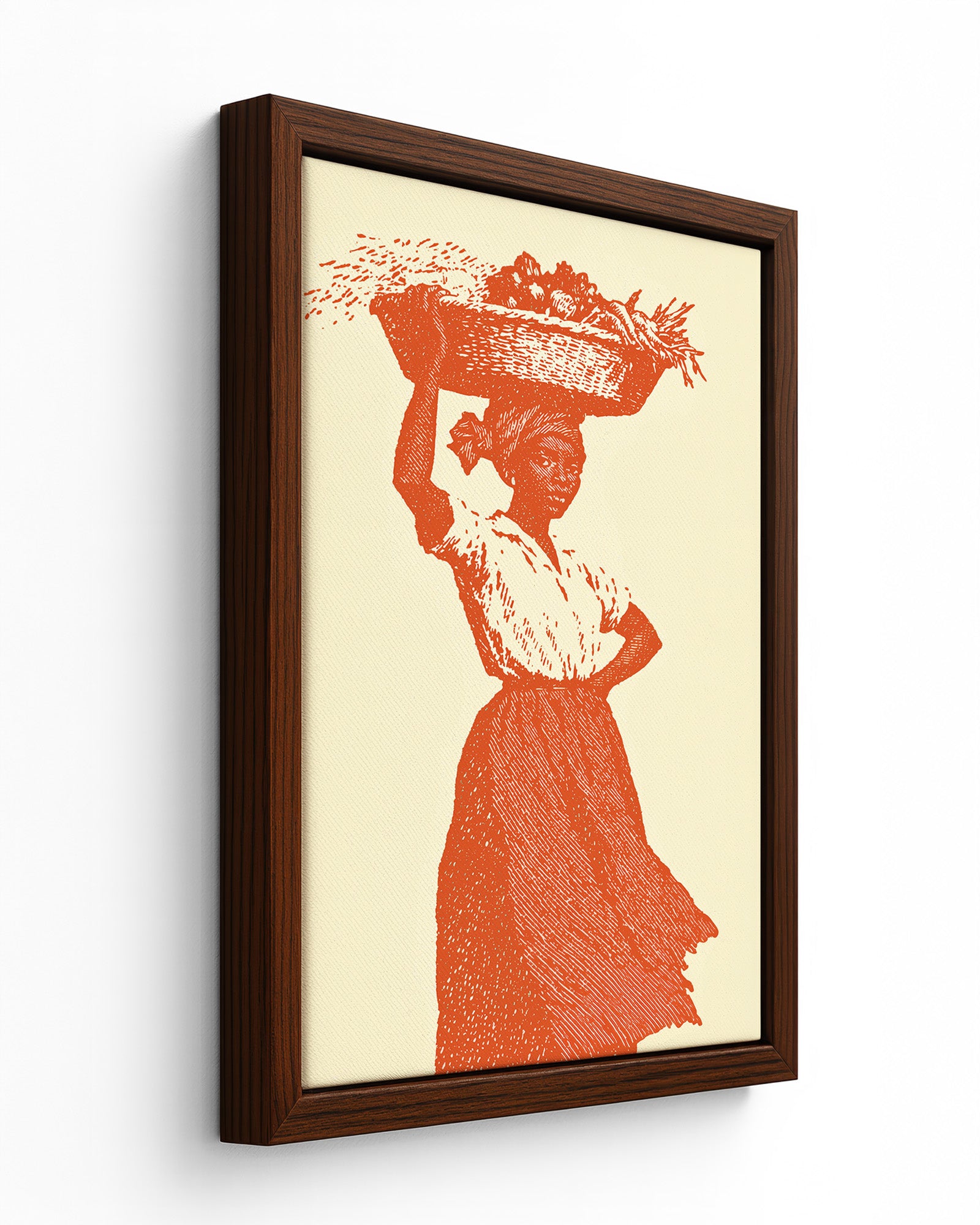 Market Day - Black Framed Canvas