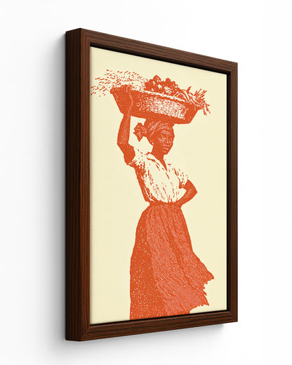 Market Day - Black Framed Canvas