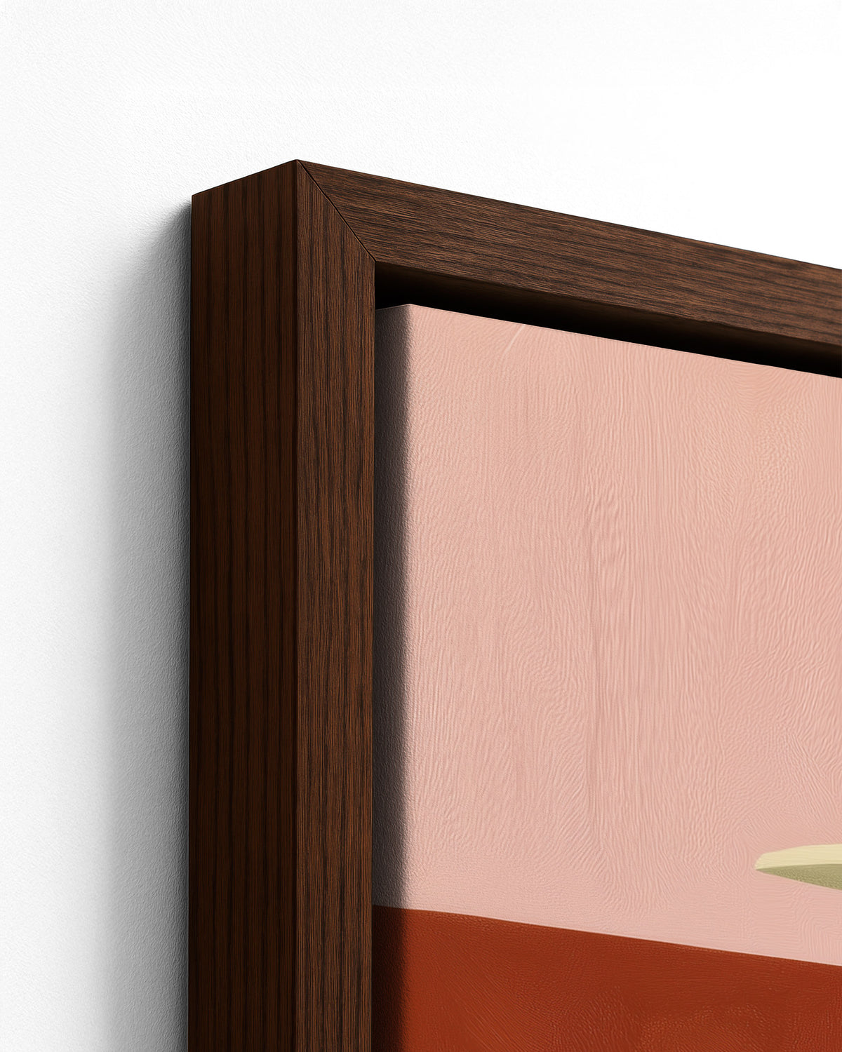 In Their Finest - Dark Wood Framed Canvas Detail