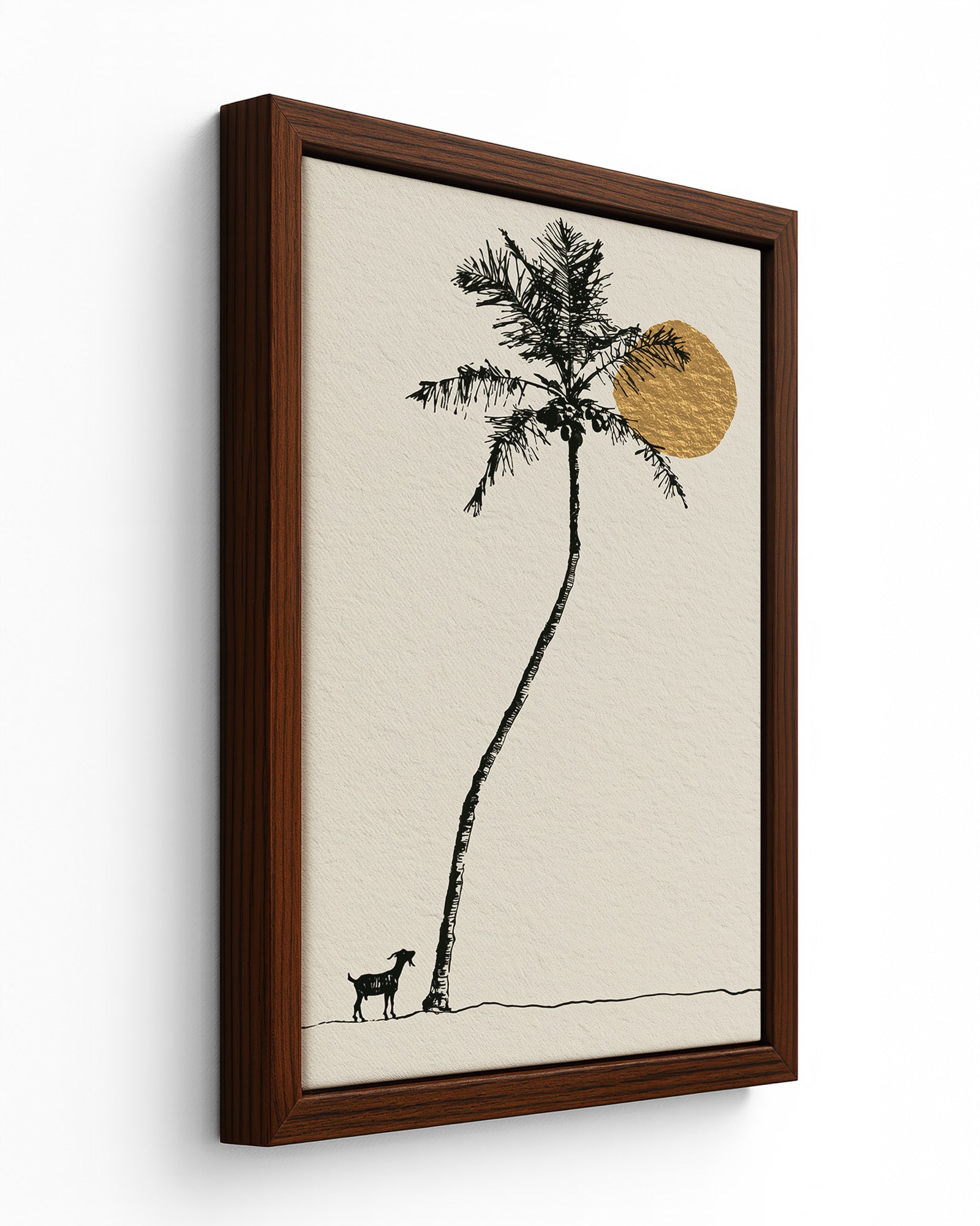 Island Goat - Black Framed Canvas