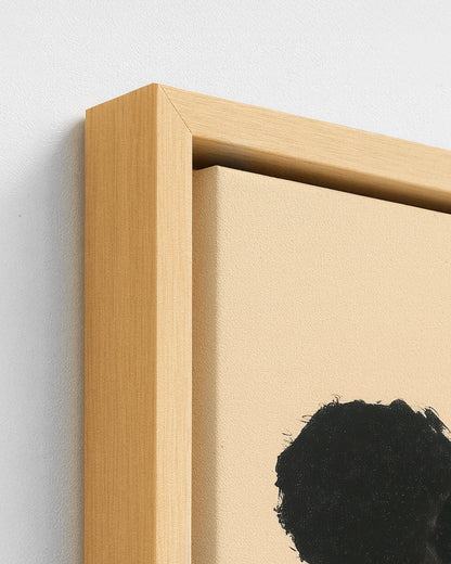 Three in a Row - Wood Framed Canvas Detail