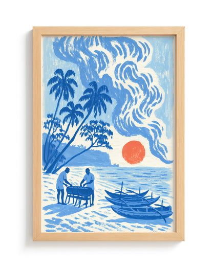 Morning Catch - Wood Frame