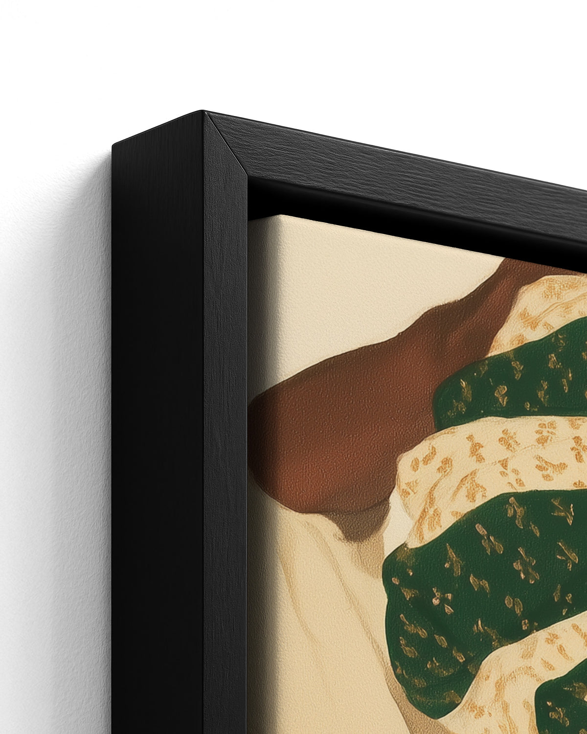 Getting Ready - Black Framed Canvas Detail