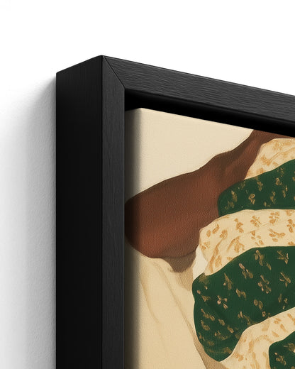 Getting Ready - Black Framed Canvas Detail