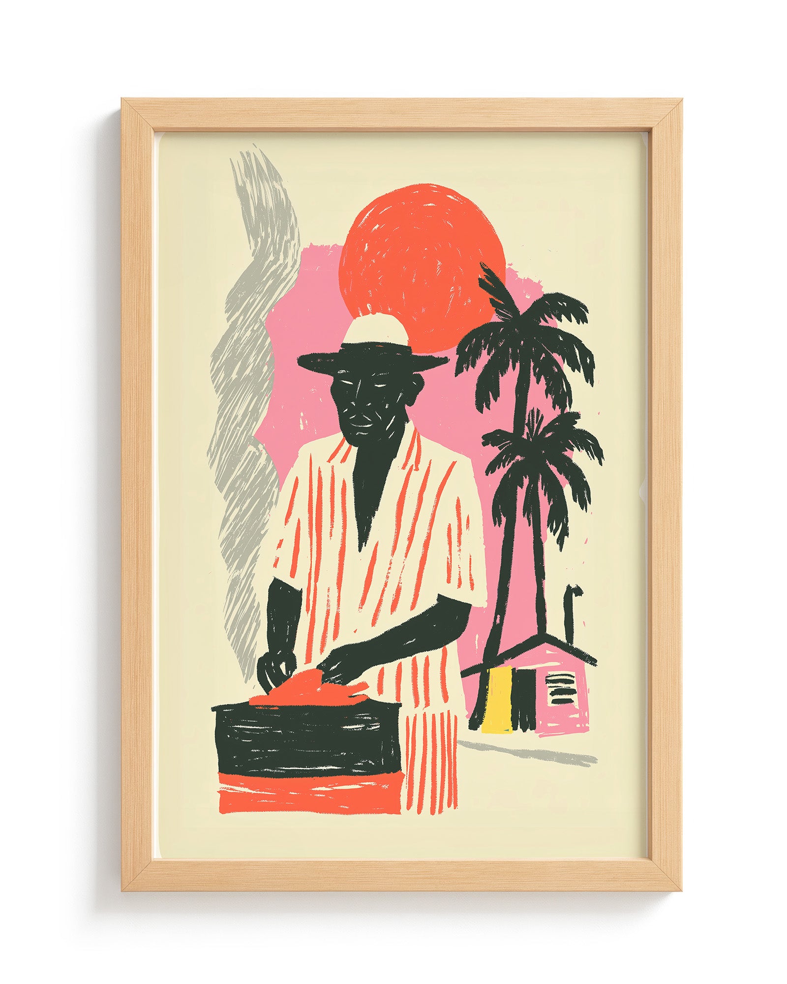 Roadside Fire - Wood Frame
