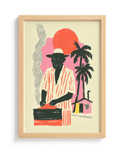 Roadside Fire - Wood Frame