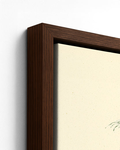 The Coconut Palm - Dark Wood Framed Canvas Detail