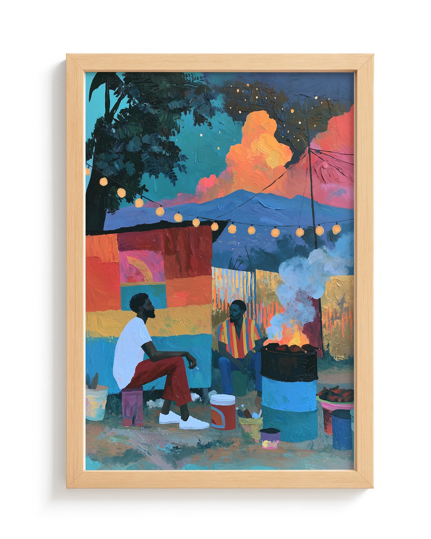 Smoke & Stars - Wood Frame