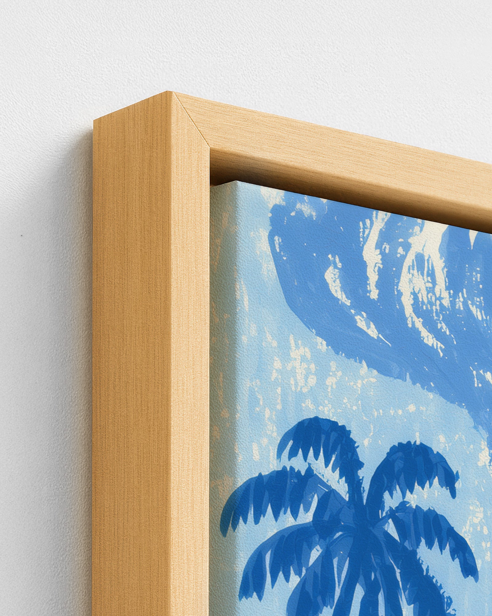 Morning Catch - Wood Framed Canvas Detail