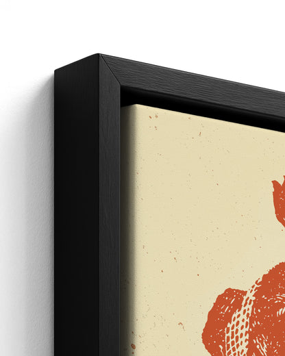 Tambourine - Black Framed Canvas Detail