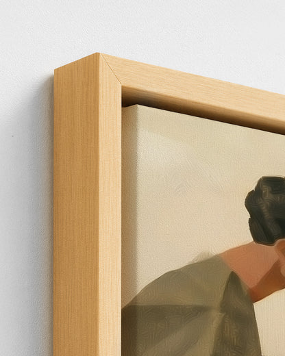 Sunday Spread - Wood Framed Canvas Detail