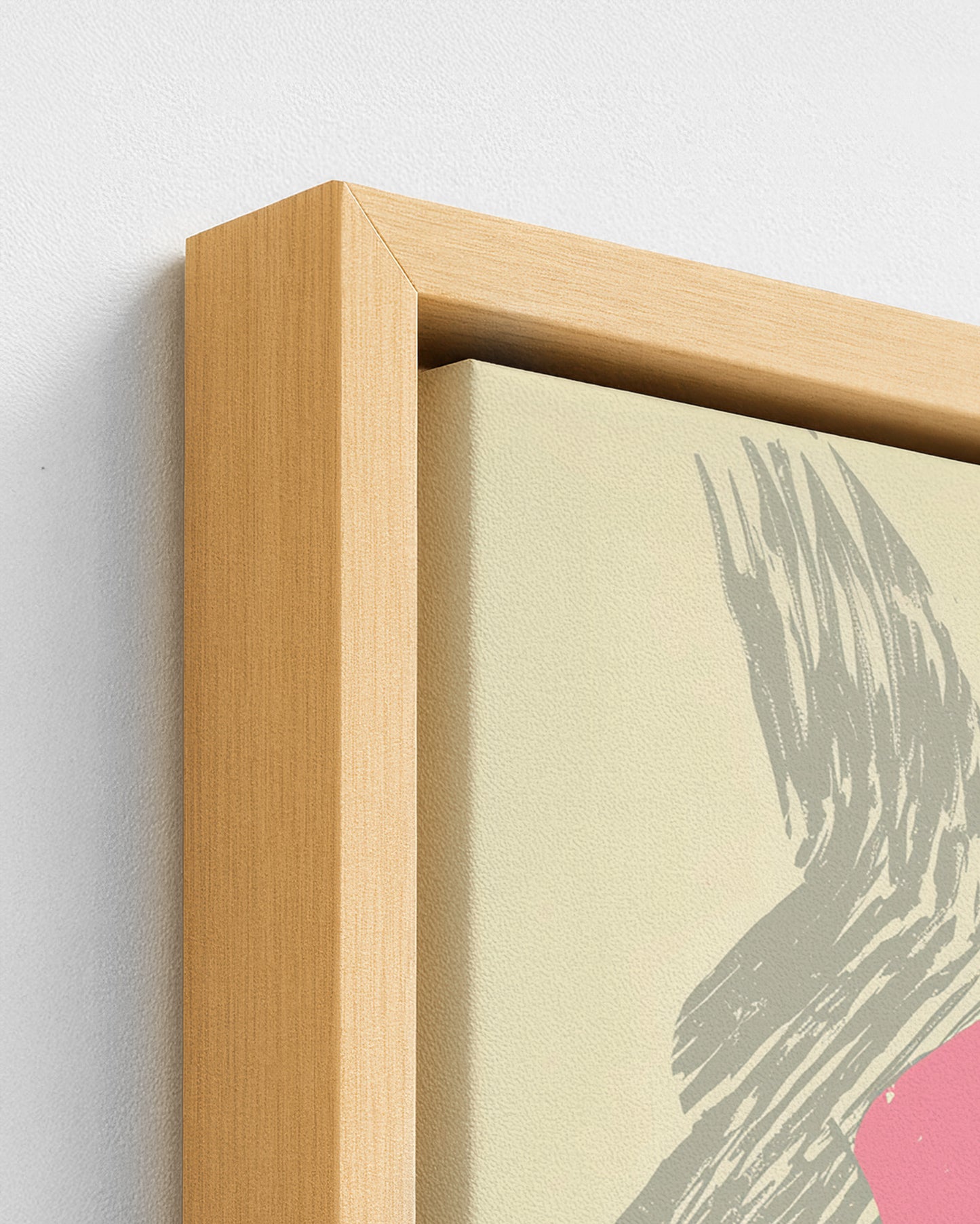 Roadside Fire - Wood Framed Canvas Detail