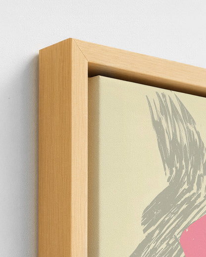 Roadside Fire - Wood Framed Canvas Detail
