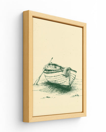 Quiet Harbour - Wood Framed Canvas