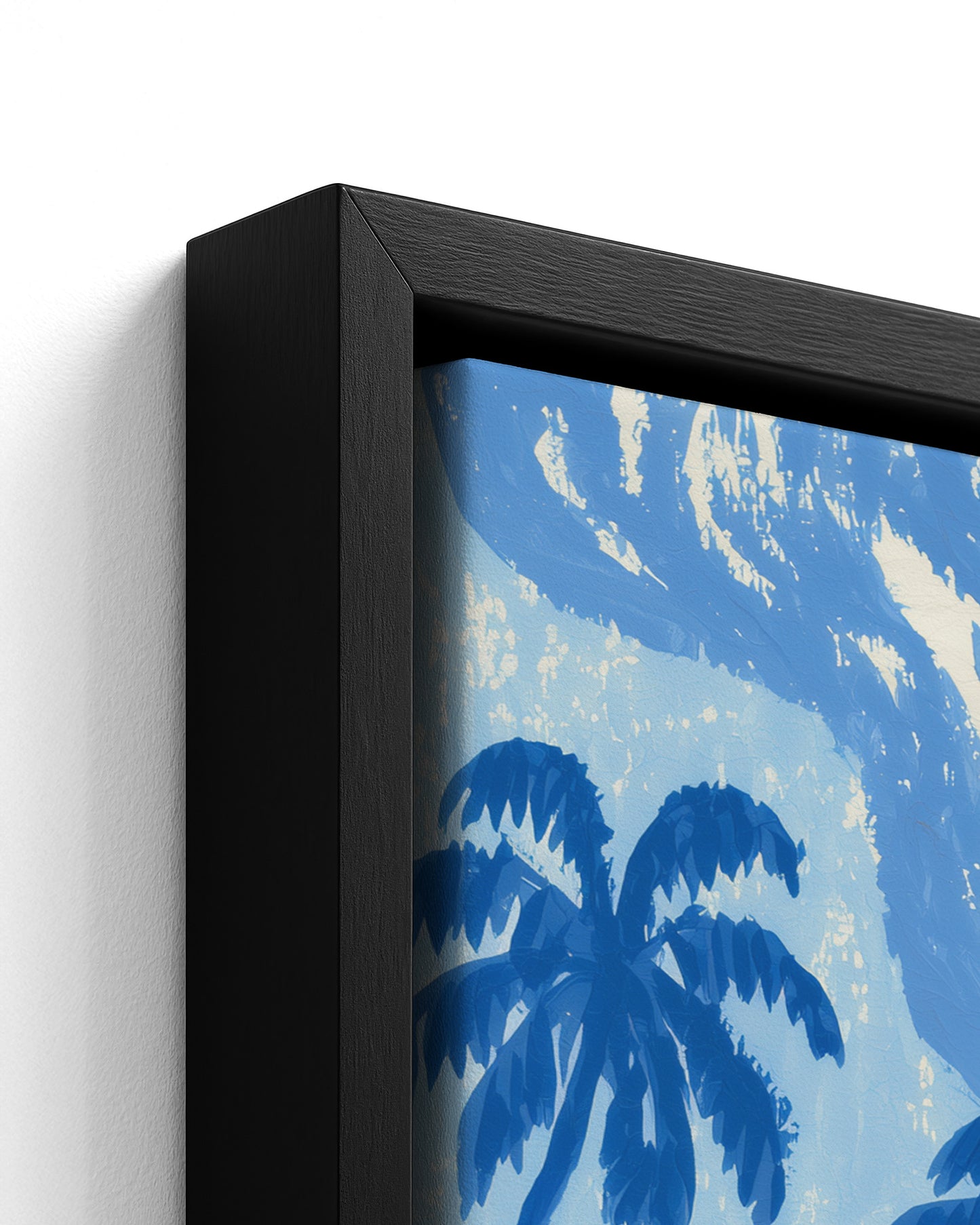 Morning Catch - Black Framed Canvas Detail