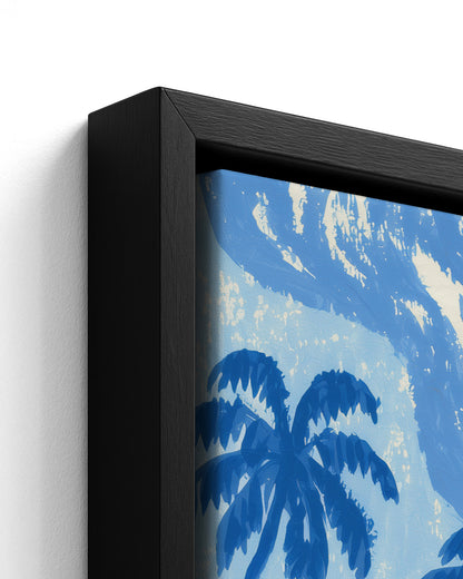 Morning Catch - Black Framed Canvas Detail