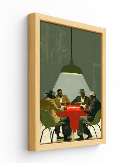 Dominoes - Wood Framed Canvas