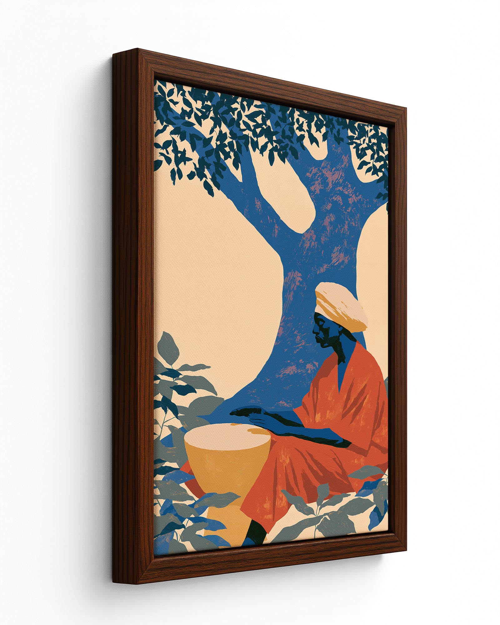 The Drum Keeper - Black Framed Canvas