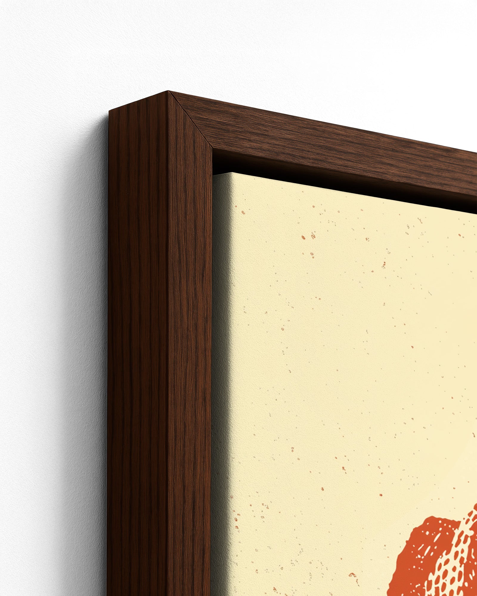 Tambourine - Dark Wood Framed Canvas Detail