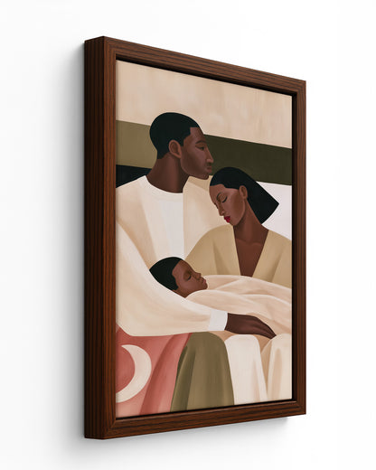 Rest Easy - Dark Wood Framed Canvas