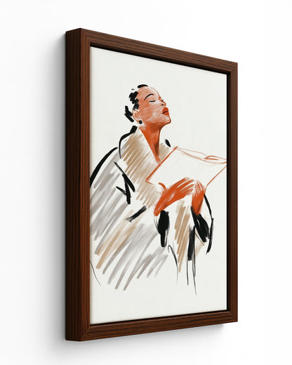 Full Voice - Dark Wood Framed Canvas