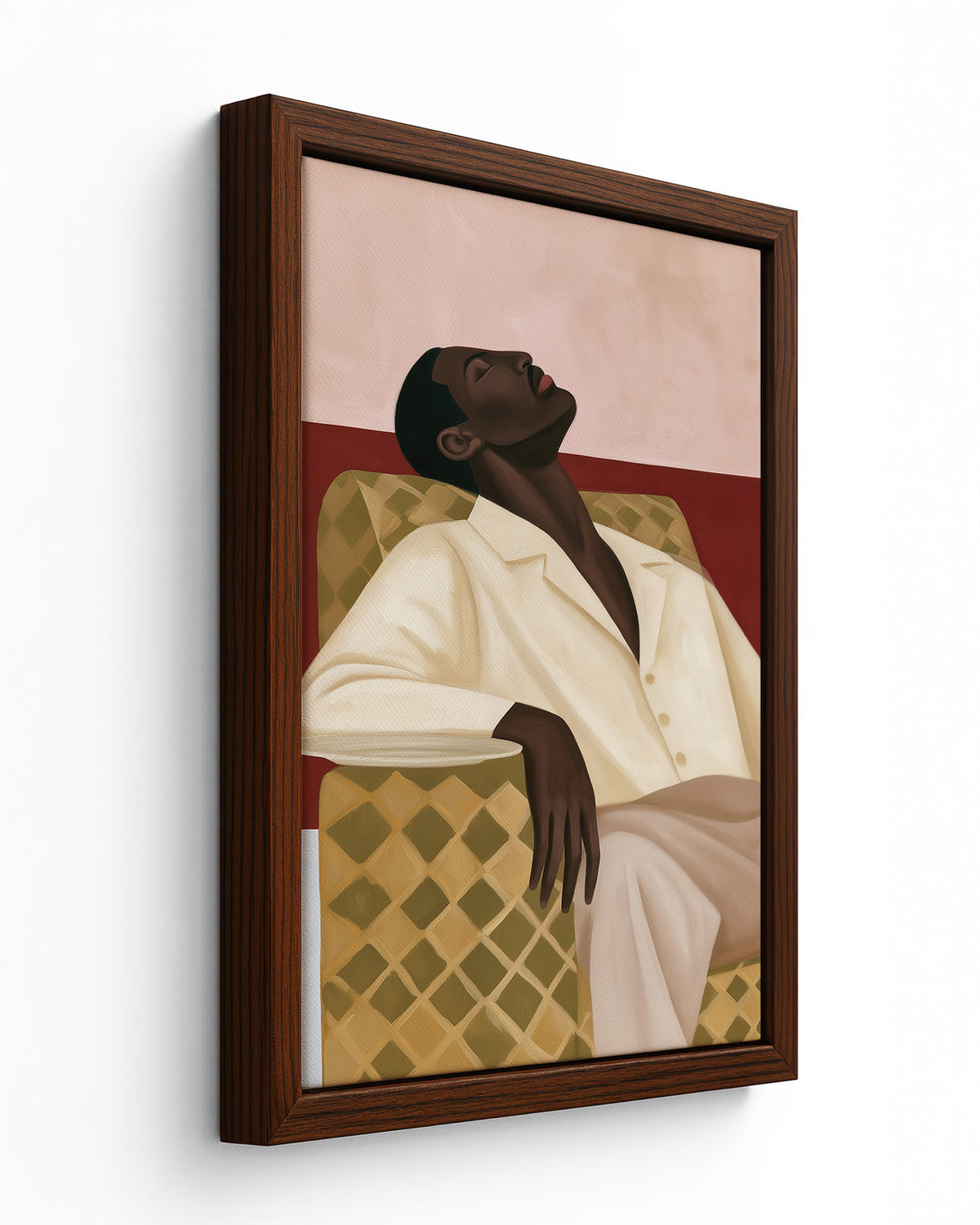 Belly Full - Dark Wood Framed Canvas