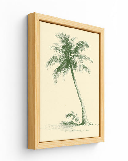 The Coconut Palm - Wood Framed Canvas