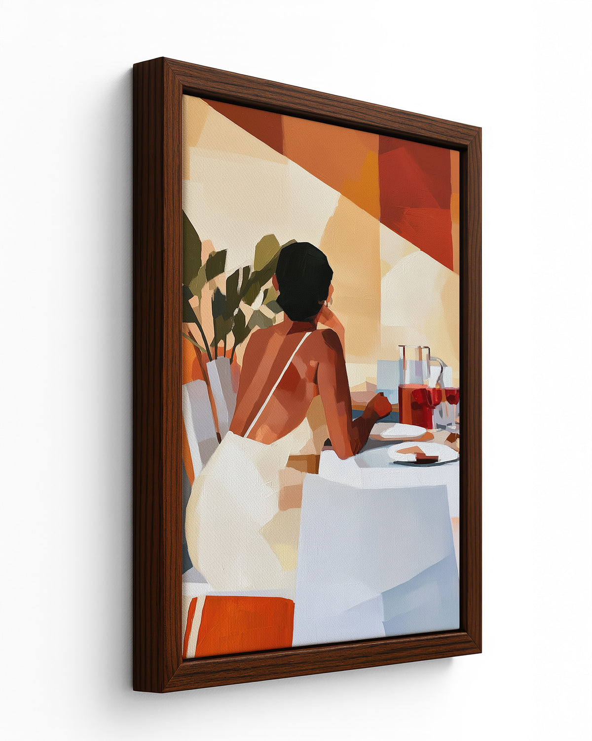 Her Turn - Dark Wood Framed Canvas