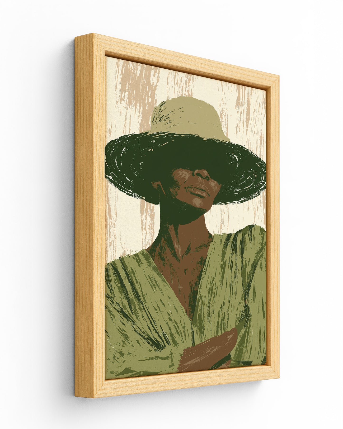 In Her Shade - Wood Framed Canvas