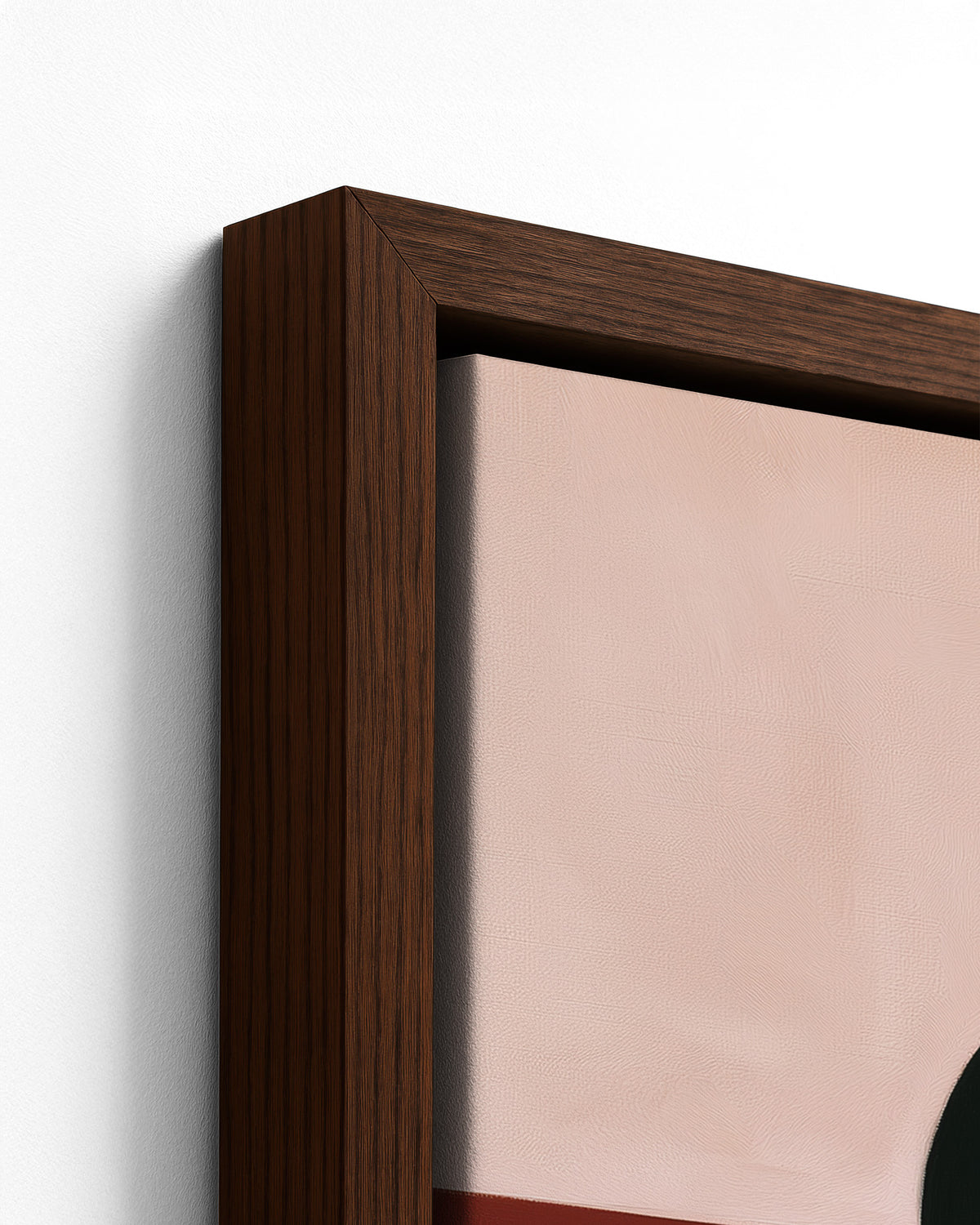 Belly Full - Dark Wood Framed Canvas Detail