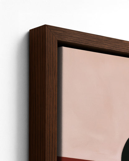 Belly Full - Dark Wood Framed Canvas Detail