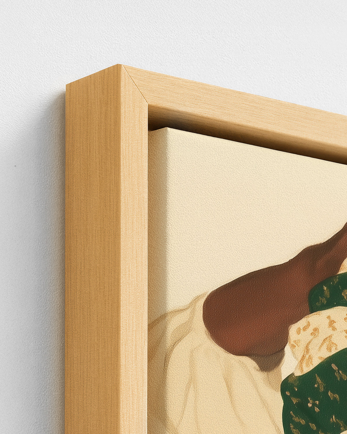 Getting Ready - Wood Framed Canvas Detail