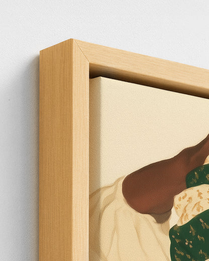 Getting Ready - Wood Framed Canvas Detail
