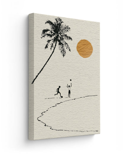 Barefoot Football - Thick Canvas