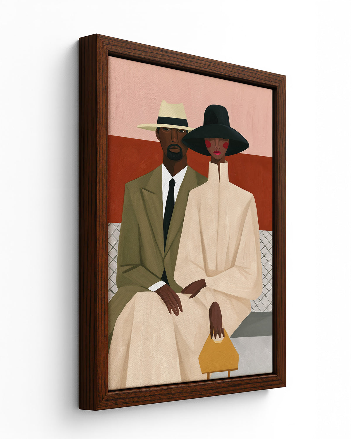 In Their Finest - Dark Wood Framed Canvas