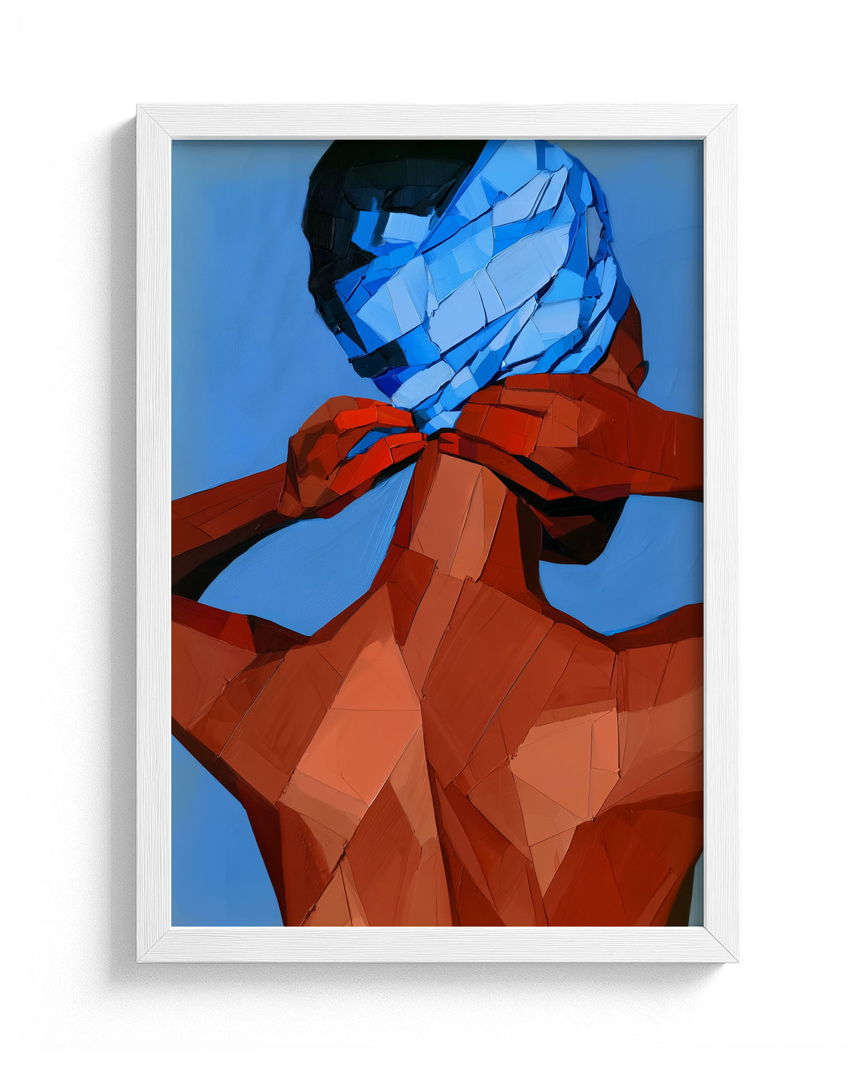 Tied in Blue - White Frame Main