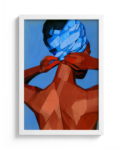 Tied in Blue - White Frame Main