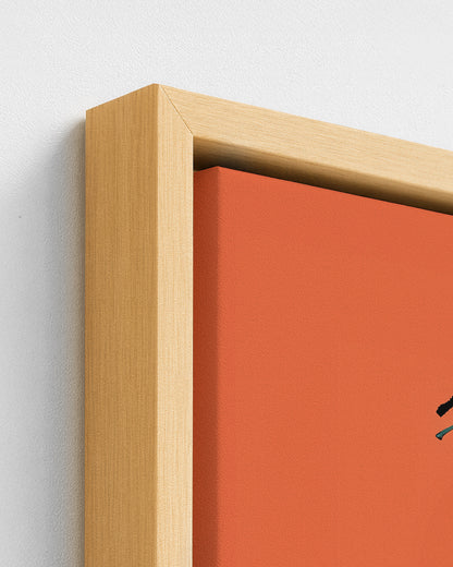 The Long Road Home - Wood Framed Canvas Detail