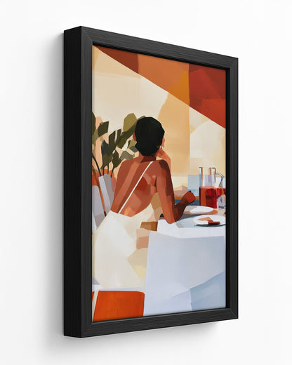 Her Turn - Black Framed Canvas