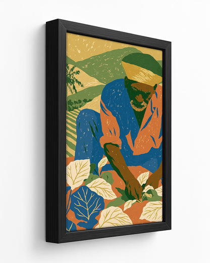 Provision Ground - Dark Wood Framed Canvas