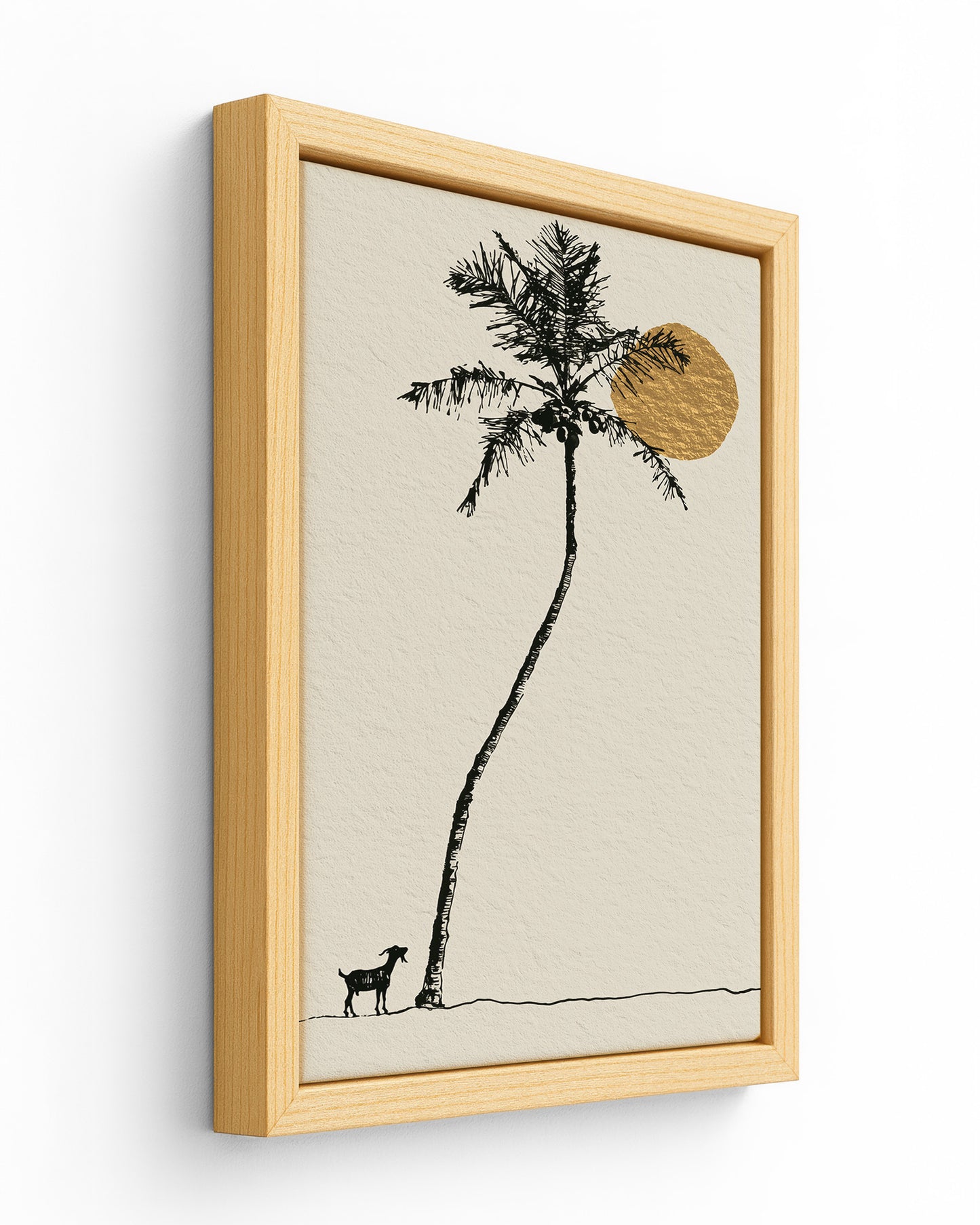 Island Goat - Wood Framed Canvas