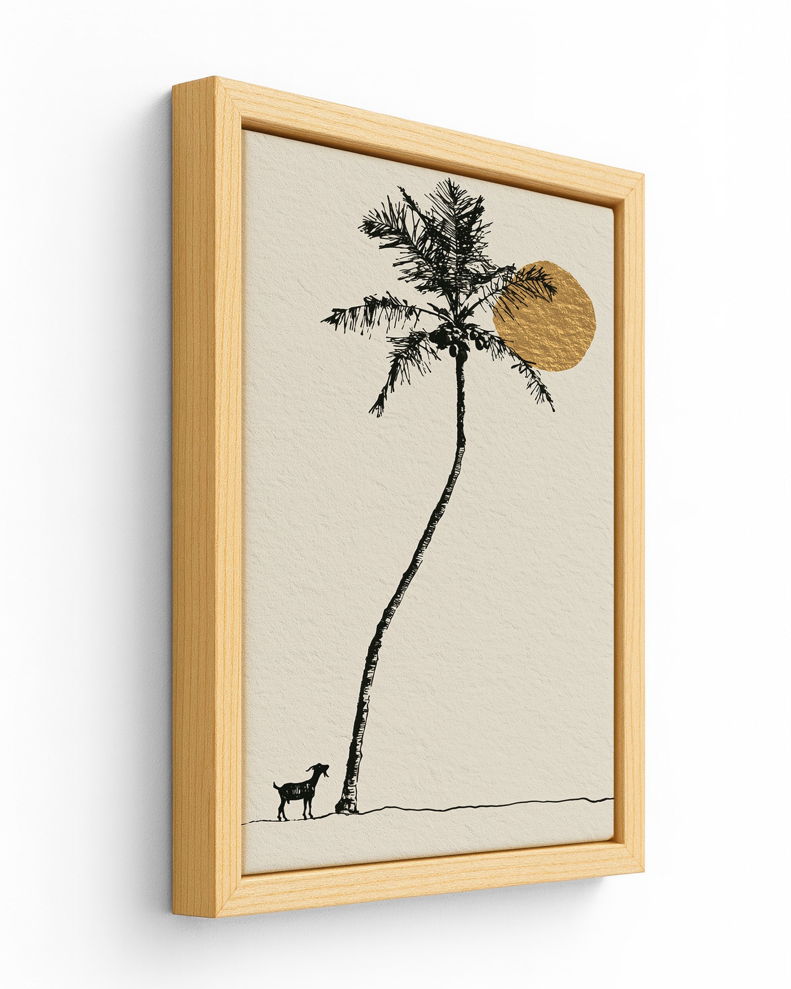 Island Goat - Wood Framed Canvas