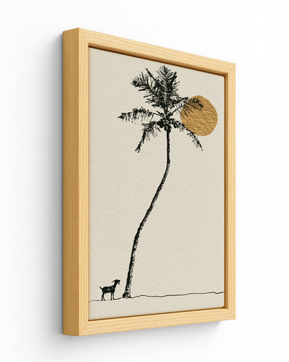Island Goat - Wood Framed Canvas