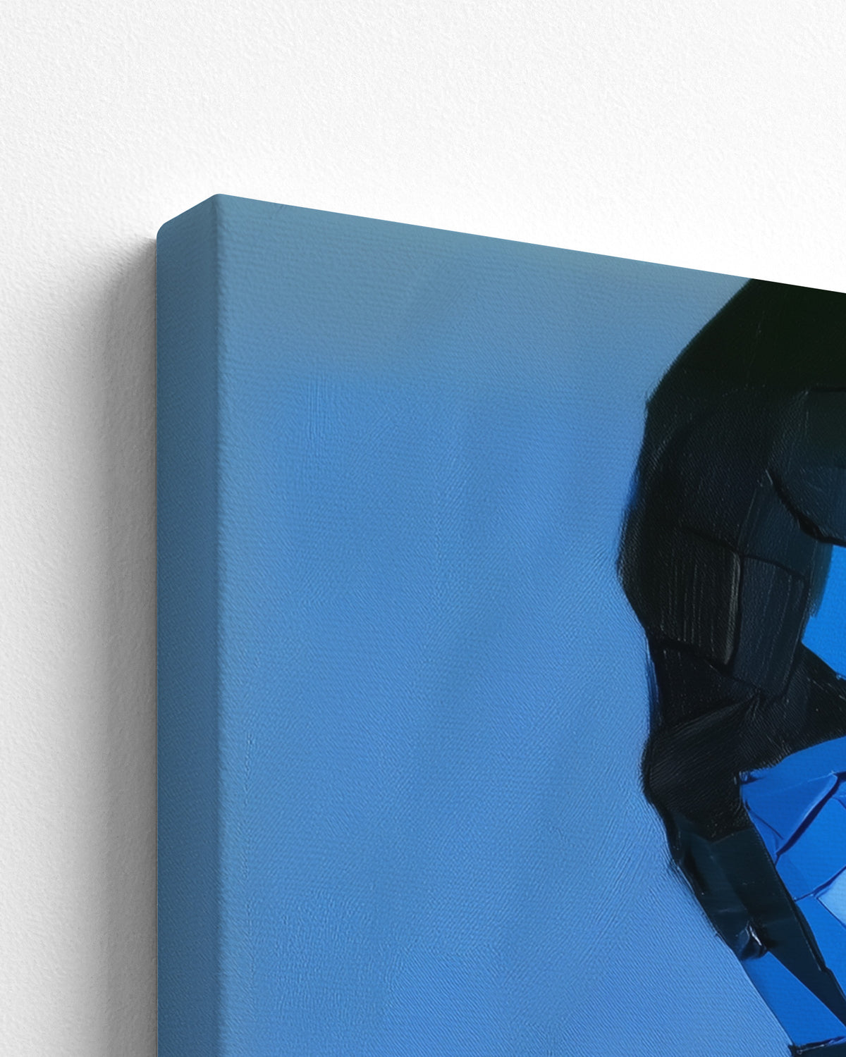 Tied in Blue - Thick Canvas Detail