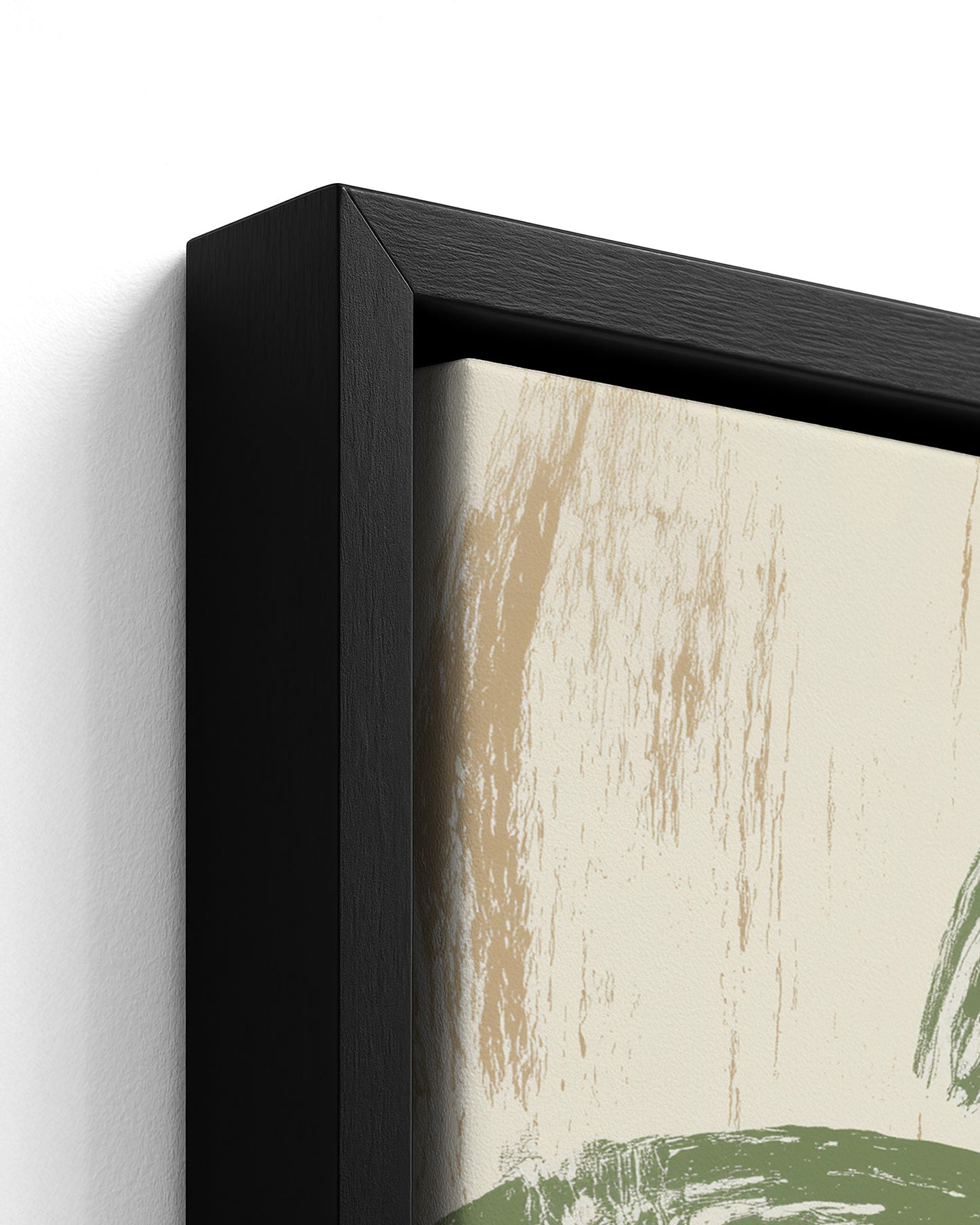 Quiet Hour - Black Framed Canvas Detail